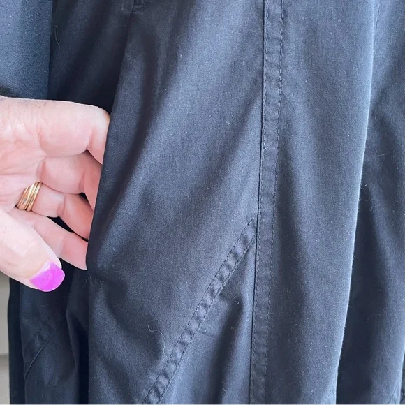 •Banana Republic• Black Poplin Flared Shirtdress - Size 4 - Picture 4 of 11